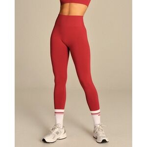 NEW Womens Best Power Enhanced High Waist Seamless Leggings True Red Regular Med